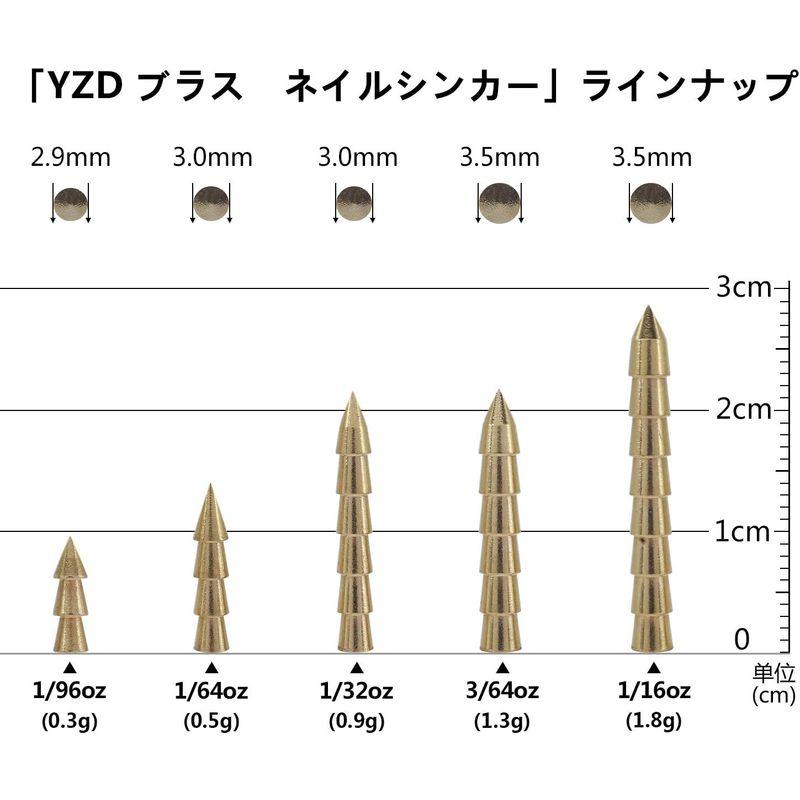 YZD ネイルシンカー タングステン TG 0.9ｇ 1/32oz 100個｜harenohiya｜06