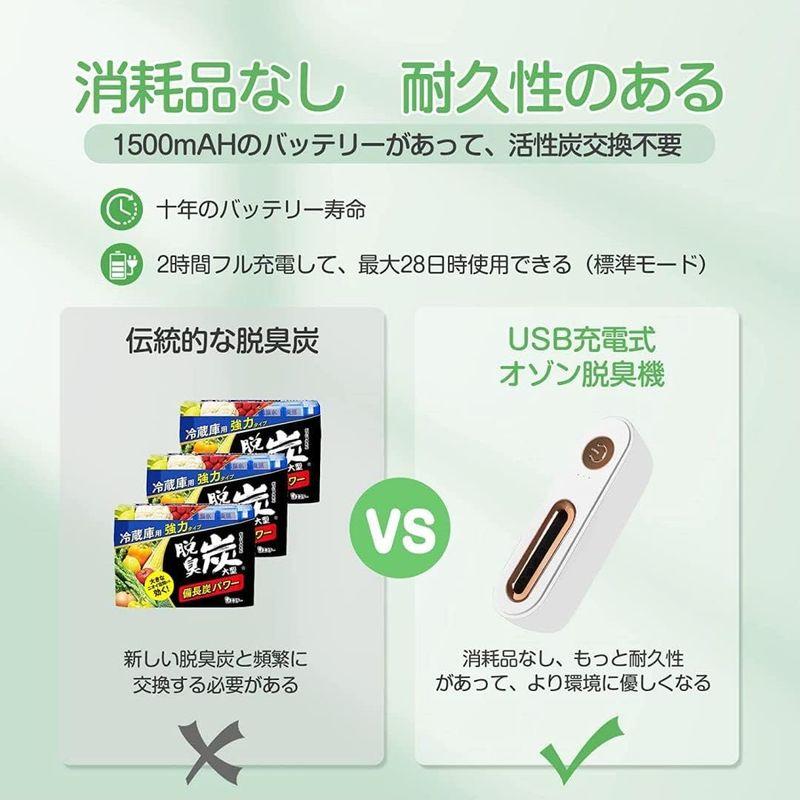 2023年新登場冷蔵庫脱臭USB充電式 冷蔵庫 消臭 脱臭炭交換不要 多機能 オゾン脱臭 急速消臭 除菌 鮮度保持 小型 省エネルギー 静音｜harenohiya｜05