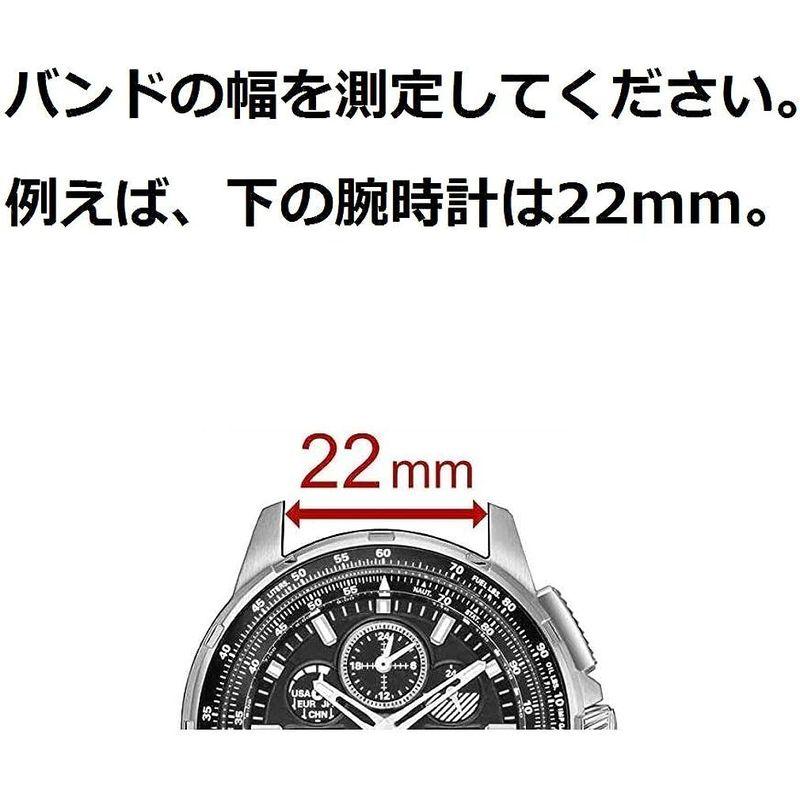 Arashen 腕時計レザーベルト22ミリ 時計のベルト交換 スマートウォッチ ベルト22mm 腕時計 革ベルト レディース｜harenohiya｜02