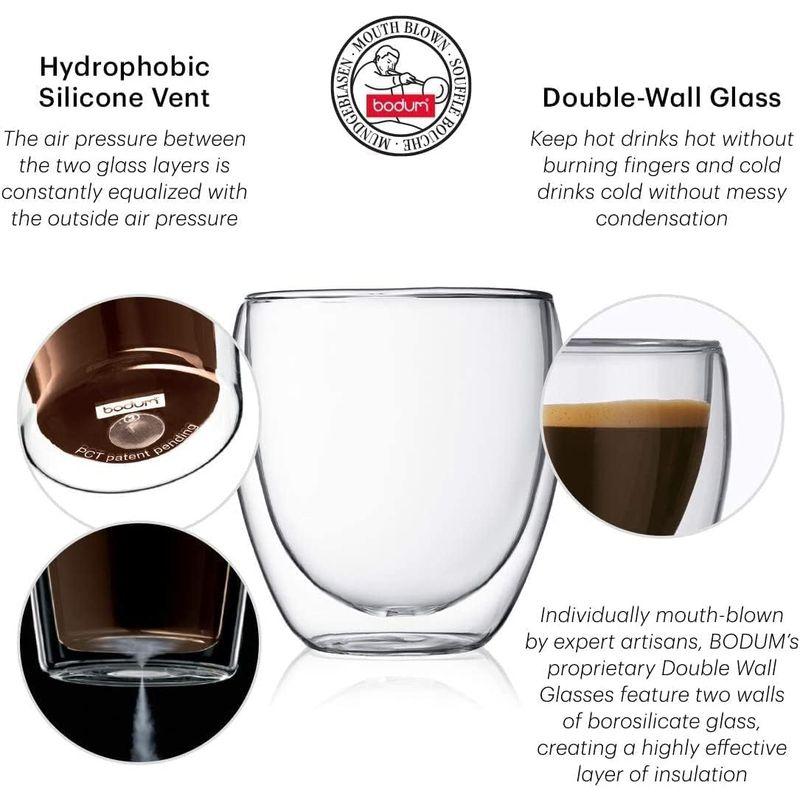 BODUM ボダム BISTRO ビストロ ダブルウォール マグ 300ml 2個セット 正規品 10604-10｜harenohiya｜03