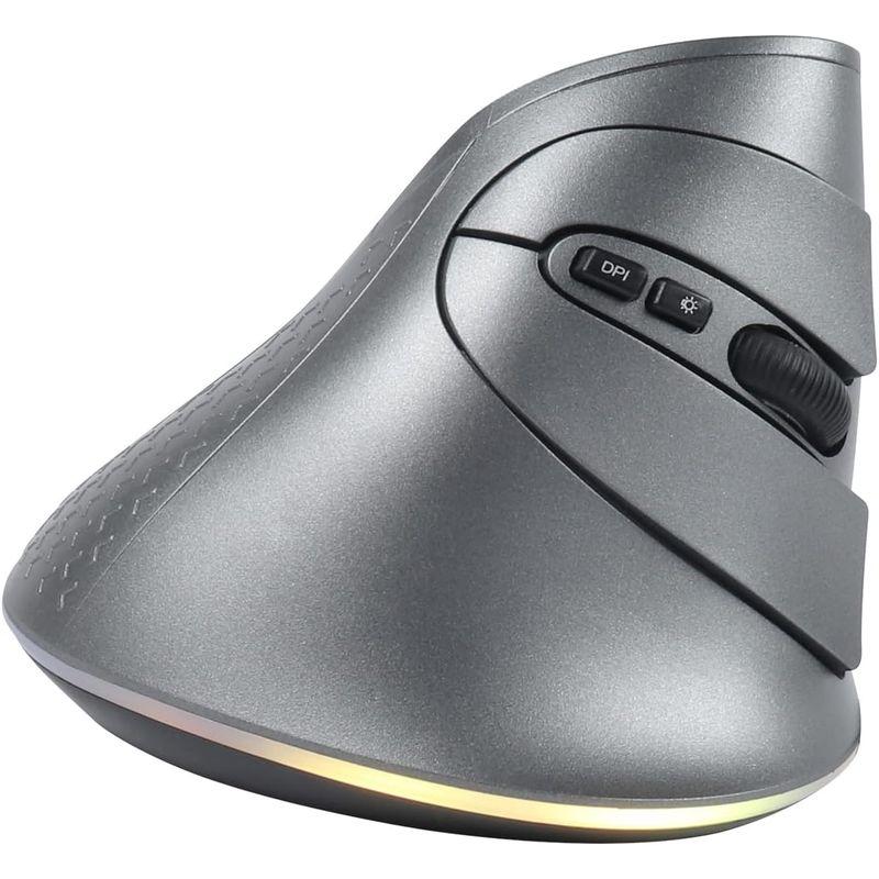 垂直マウス Bluetooth 5.1 USBワイヤレス 3モード 縦型 Lサイズ 無線 USB充電式 静音 7ボタン 3200DPI RG｜harenohiya｜03