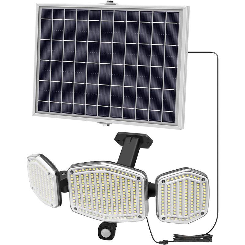 ソーラーライト 屋外, Lepwings 人感 センサーライト 分離型 426 LEDライト IP65防水 4400mAh大容量バッテリー｜harenohiya｜05