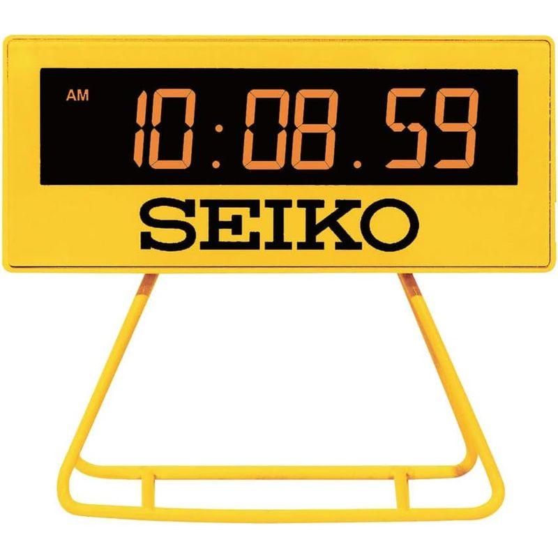 セイコークロック(Seiko Clock) 目覚まし時計 置き時計 デジタル ミニタイマークロック 黄色 93×104×45mm SQ815｜harenohiya｜02