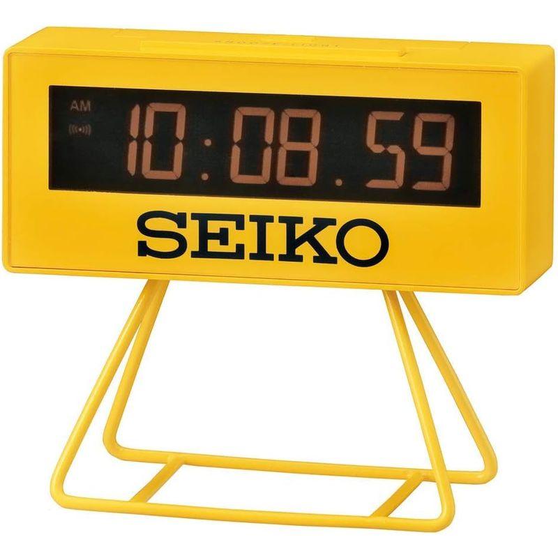 セイコークロック(Seiko Clock) 目覚まし時計 置き時計 デジタル ミニタイマークロック 黄色 93×104×45mm SQ815｜harenohiya｜06