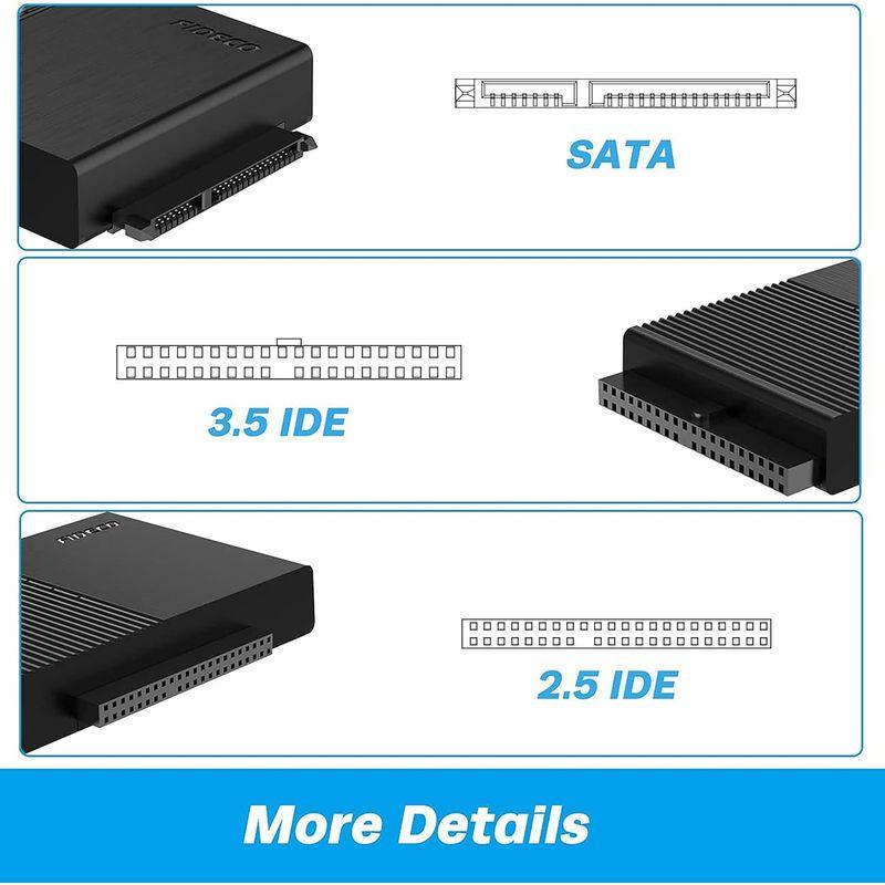 FIDECO SATA/IDE 両方対応 USB3.0 交換アダプター 2.5/3.5インチHDD SSD 光学ドライブに対応 コンバータ｜harenohiya｜10