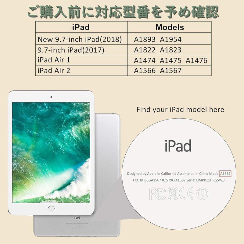 SMPURF ケース iPad 6 / 5 / Air2 / Air 用 9.7インチ カバー 三つ折りスタンド 耐衝撃カバー オートウェイ｜harenohiya｜02