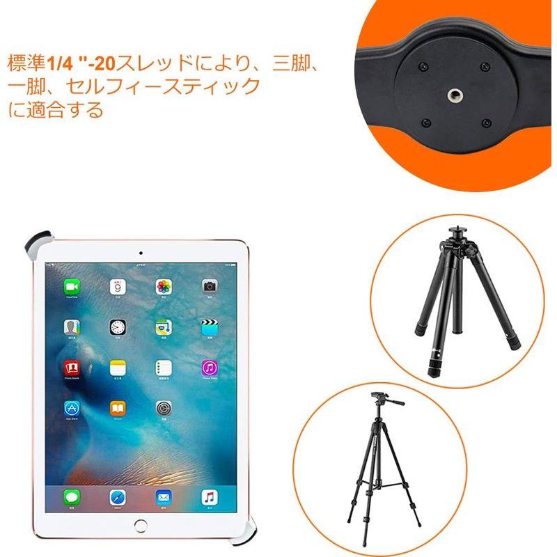 EXSHOW タブレットホルダー 滑り止めクリープ １/4ネジ付きブラケット 三脚取り付けマウント iPad Air/iPad Pro/Ta｜harenohiya｜04