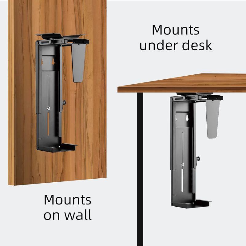 CPUホルダー デスク下マウント - 調節可能な壁 PCマウント ほこり対策 吊り下げタイプ CPU冷却 ZJJ001｜harenohiya｜03