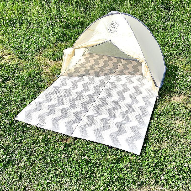 スナップ一覧 PARKLON アウトドアマット テント マット 厚手 レジャーシート 折りたたみ (キャンプ/アウトドア) (200cm × 140 cm