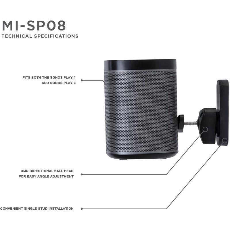 Mount-It SONOS スピーカーマウント 壁ブラケット SONOS Play:1 SONOS Play:3 傾き / 回転調整可能｜harenohiya｜05