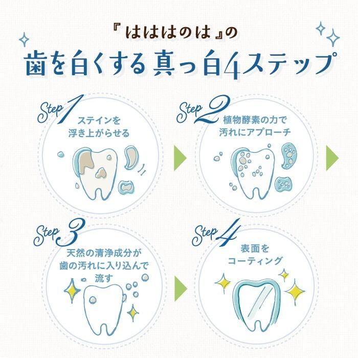 ホワイトニング歯磨き粉 はははのは (2個セット) | ホワイトニング 歯磨きジェル ホームホワイトニング 歯 歯を白くする 歯みがき粉 黄ばみ 送料無料 30g｜hareruya-official｜06