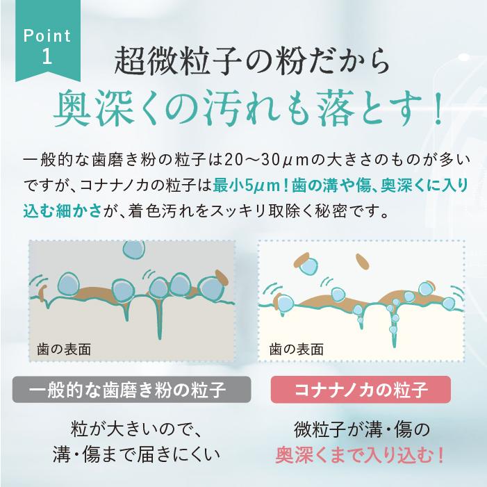 ホワイトニング歯磨きパウダー コナナノカ (2個セット) | ホワイトニング 歯磨き粉 自宅 歯 歯を白くする 粉歯みがき粉 オーガニック 黄ばみ 送料無料 15g | CoーHeart | 06