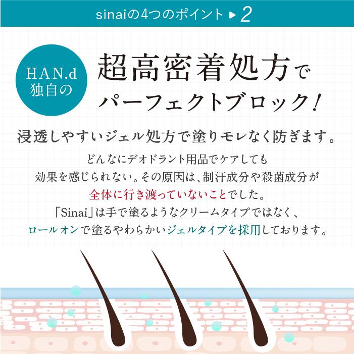 公式 デオドラントジェル  シナイ しない ｜ わきが 制汗剤 多汗