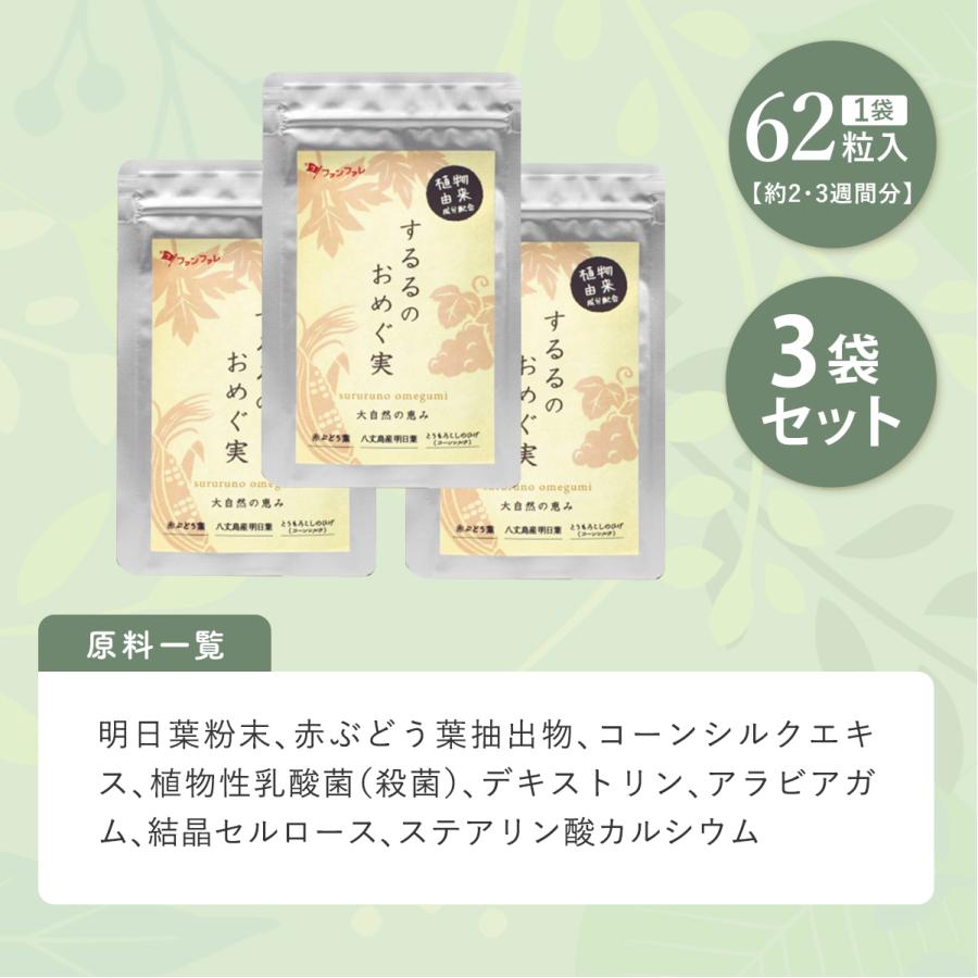ファンファレ カリウム サプリ するるのおめぐ実 （3袋セット