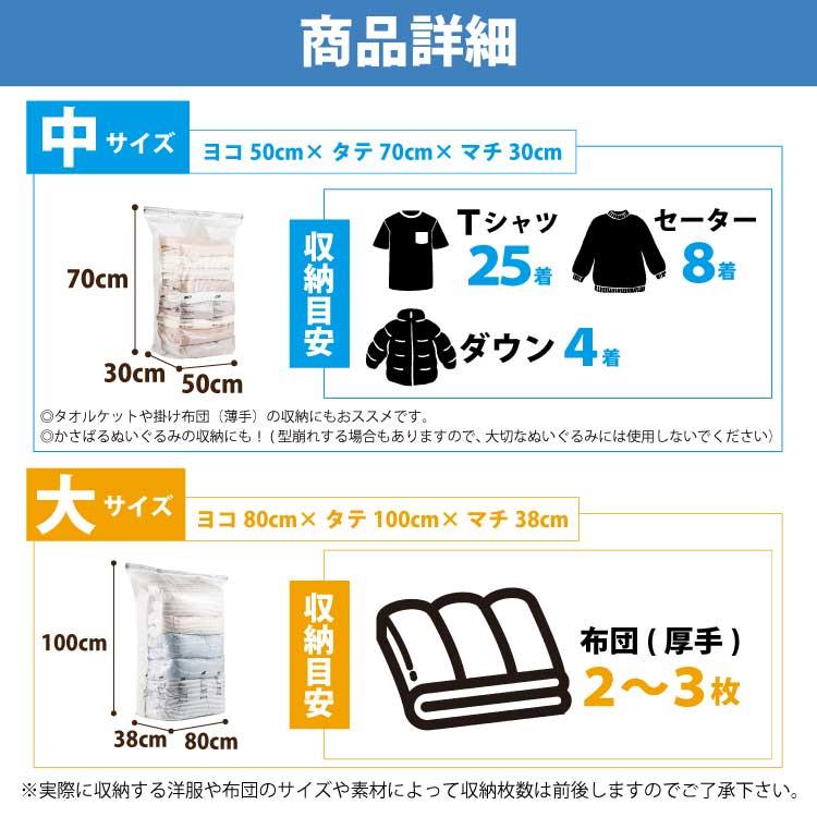 圧縮袋 ふとん 2枚セット 布団 毛布 掃除機なし 掃除機不要 ぬいぐるみ