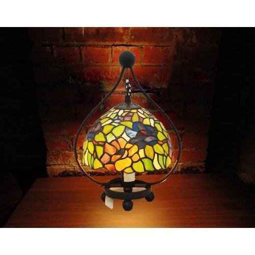 ティファニー調ステンドグラスランプ】花柄 卓上 照明 インテリア  