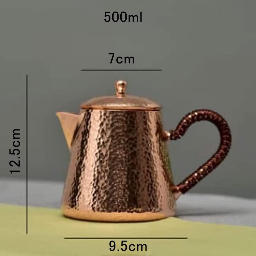 純銅ケトル-純粋な手作りの小さな銅のポット- 急須-ヴィンテージティーポット-純銅製コーヒーポット-ティーメーカー｜haresora-shop｜02
