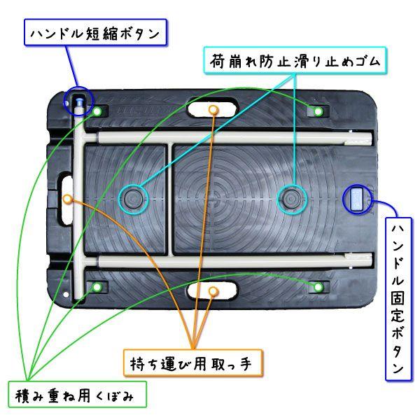 コンパクトキャリー 送料無料 耐荷重100Kg 軽量小型台車 ナンシンCC-211K｜hareya｜05