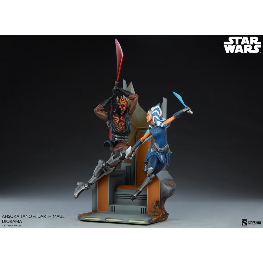 スター・ウォーズ：クローン・ウォーズ ジオラマ アソーカ・タノvs