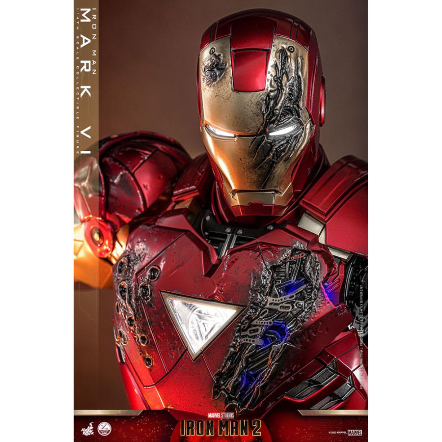 クオーター・スケール アイアンマン・マーク6 アイアンマン2 1/4 完成品 可動フィギュア(QS#025) ホットトイズ アイアンマン2 クオーター・スケール 1/4スケールフィギュア