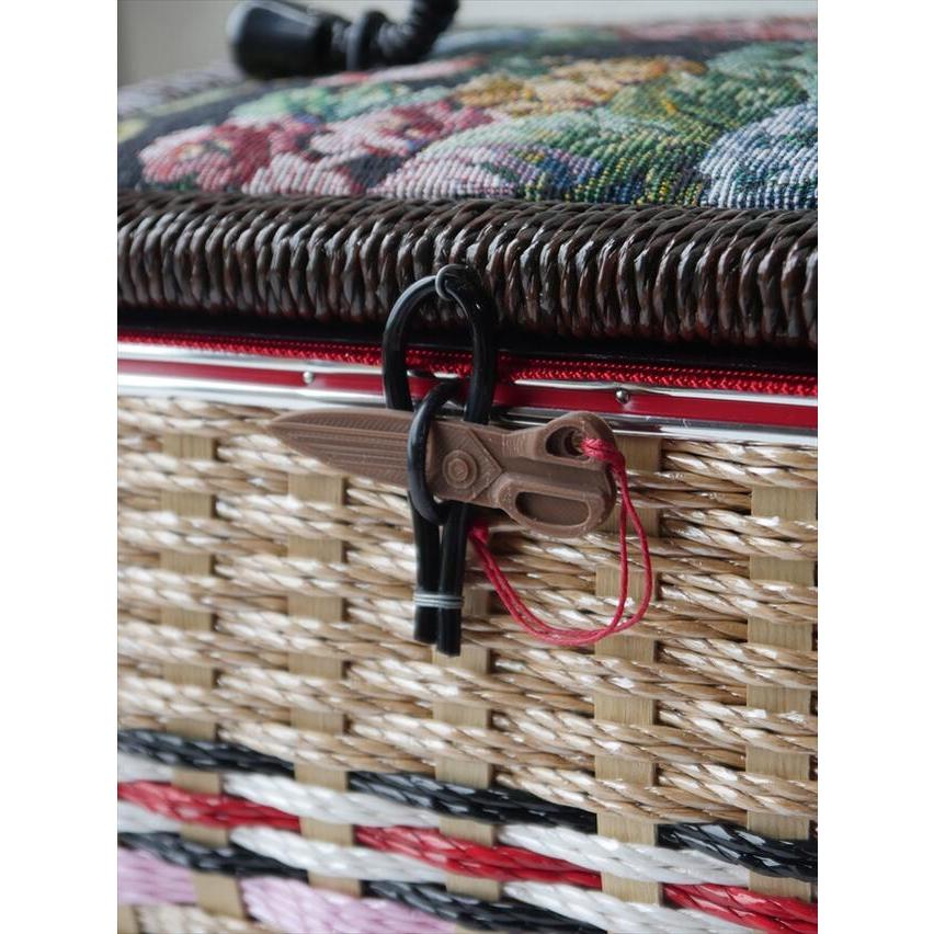 針箱屋限定 オリジナル留具 お裁縫箱用 木製手作り2タイプとハサミ型