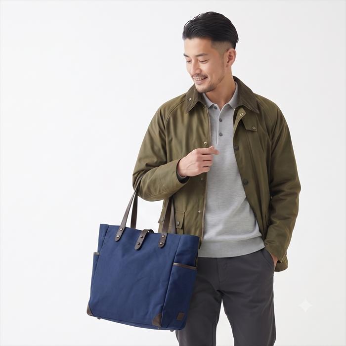 帆布工房 Lサイズ 帆布トートバッグ 日本製 国産帆布 B4/A4対応 大容量