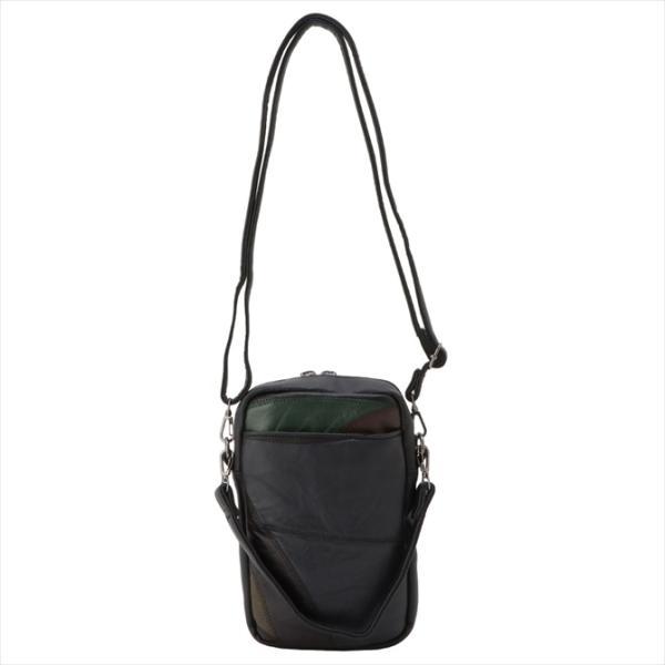 革パッチワーク スマホショルダー ミニショルダーバッグ 本革 軽量 多