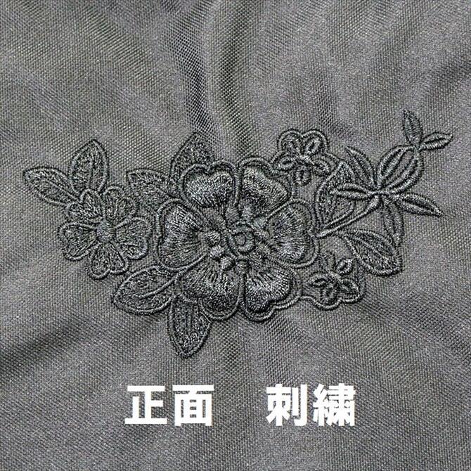 口元にフリル 本体に花刺繍をあしらった フォーマルサブバッグ 花刺繍