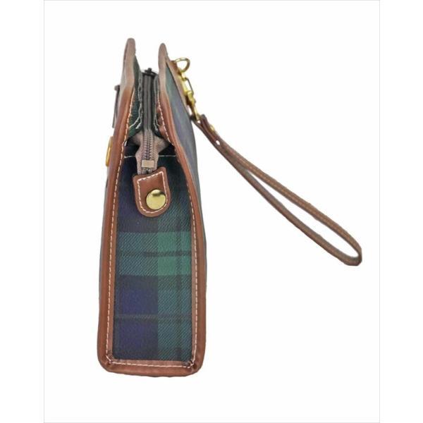 チェック柄クラッチバッグ ☆LifeN（Partner)☆チェッククラッチDX☆国産PVCレザー☆豊岡