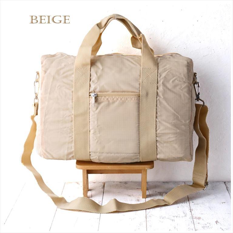 1000円ポッキリ たためるボストンバッグ 2way ショルダーベルト付属