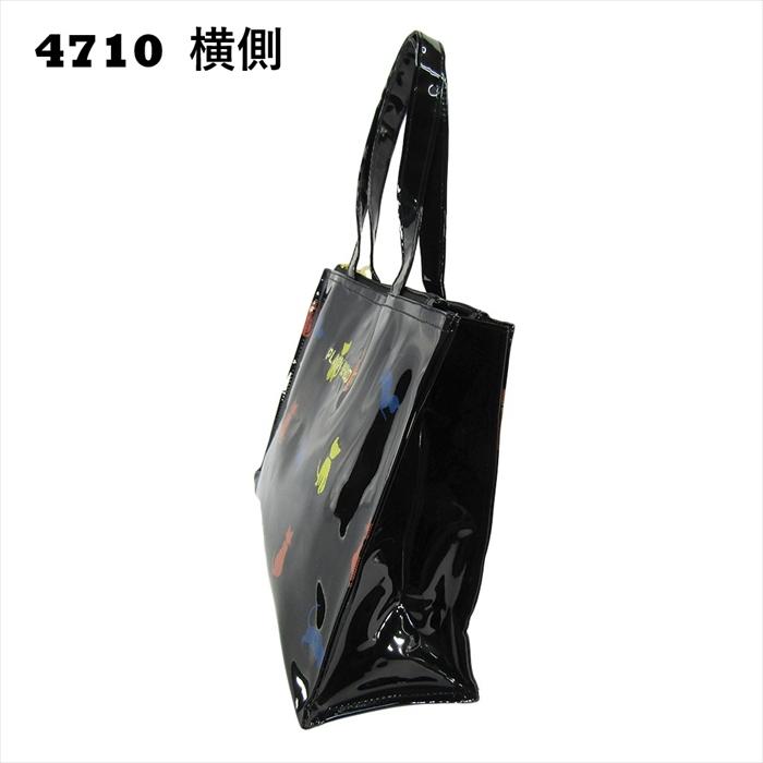 PLAIN WIND エナメルトートバッグ ブラック A4サイズ対応 縦型・横型