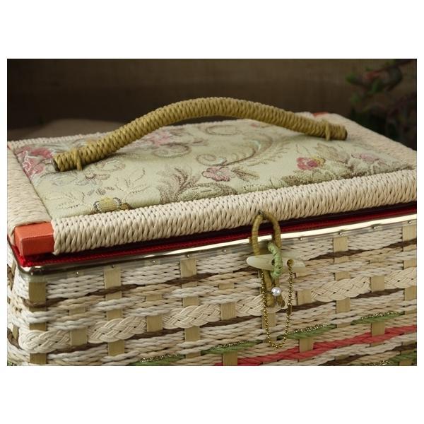 裁縫箱 おしゃれ 北欧 レトロ ソーイングバスケット クラフト モカ