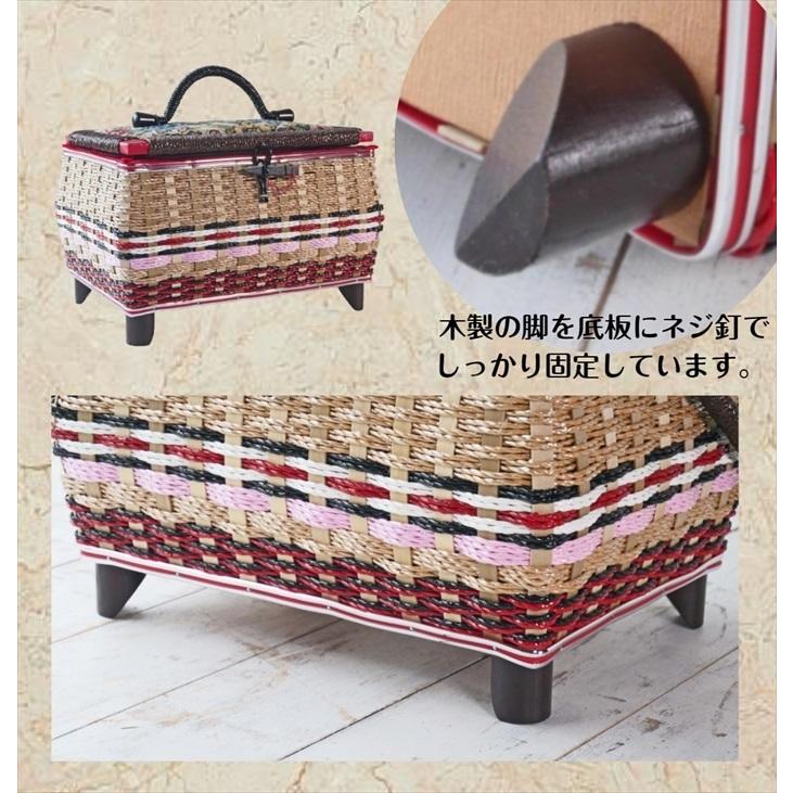 ソーイングバスケット 木製脚付き型 スタンダード 昭和レトロ 復刻 