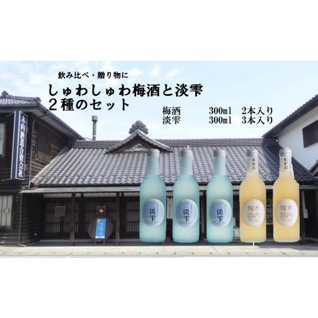 飲みくらべセット しゅわしゅわ 木内梅酒 300ml 2本 スパークリング清酒 淡雫300ml 3本 Kiuchi Awsh 27 1 ハリカ太田店 通販 Yahoo ショッピング