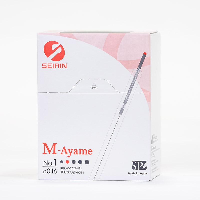 セイリン ディスポ鍼 M-Ayame 100本入 1寸3分-1（40mm-0.16mm） レッド