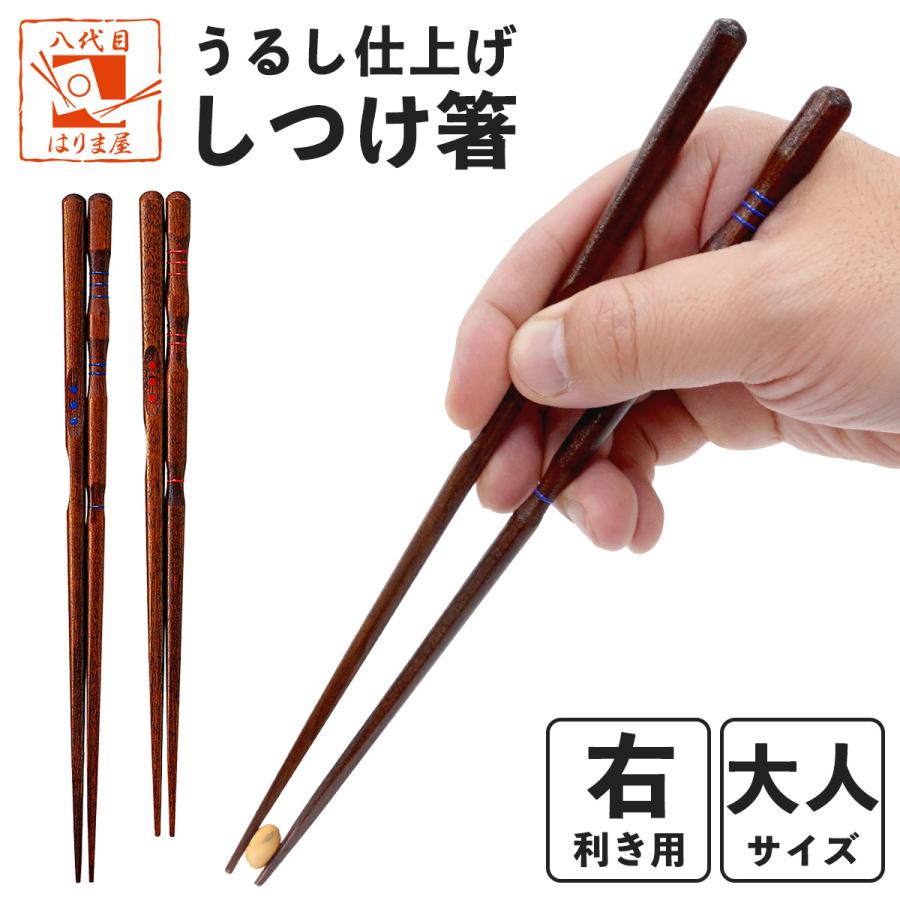 箸上手 三点支持箸 大人用 矯正箸 しつけ箸 躾箸 箸使い 右きき お箸の