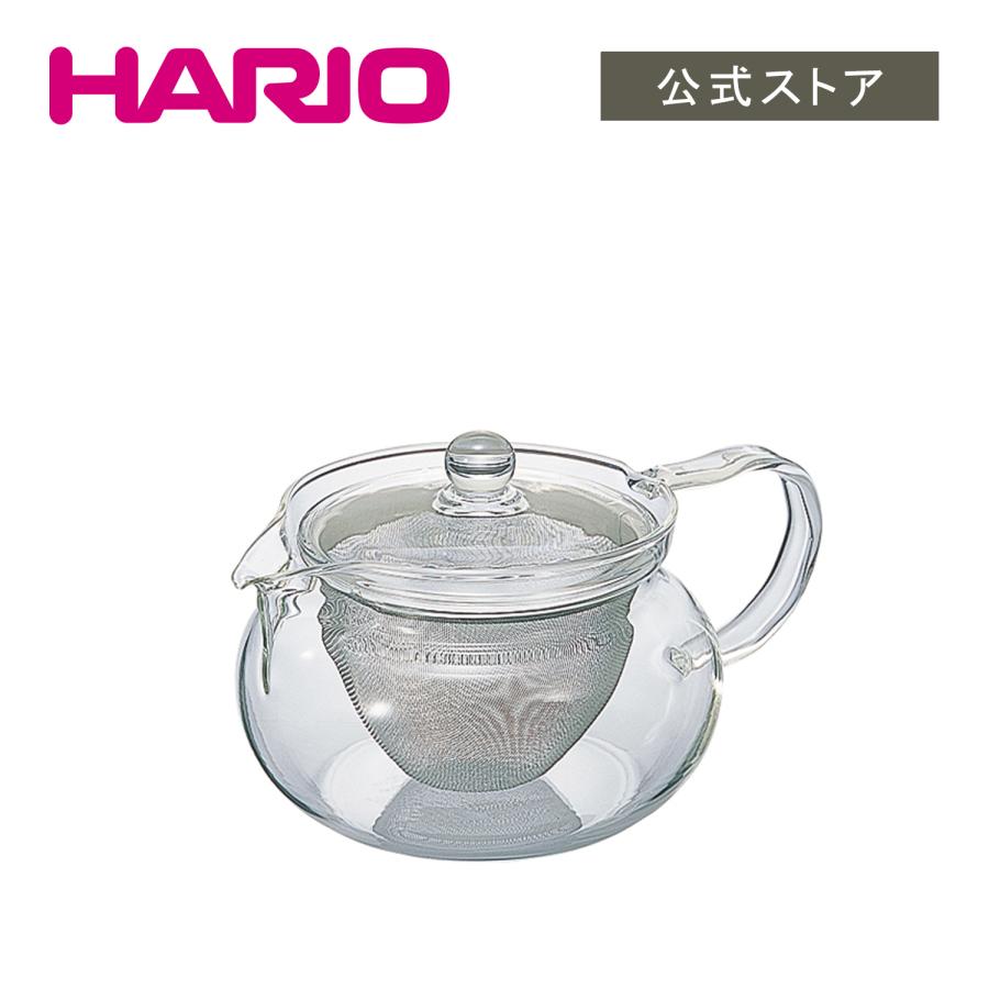 ハリオ 茶茶急須 丸 耐熱ガラス 透明 クリア 金属茶こし お茶ポット