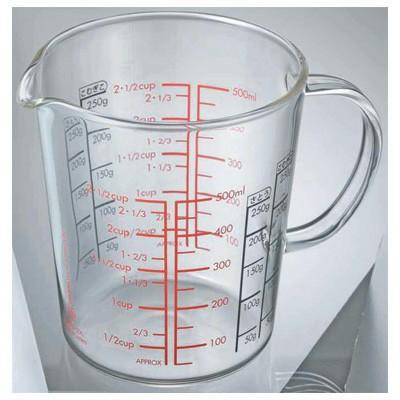 ハリオ メジャーカップワイド500 CMJW-500 500ml メモリ付き レンジOK