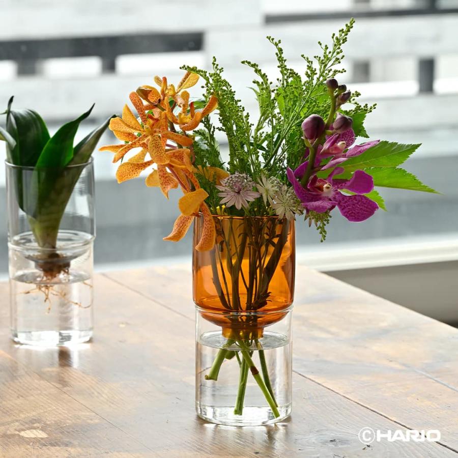 HARIO Supreme ガラス花瓶 約500ml HARIO 公式 花瓶 ガラスの花器 ガラスのある生活 ハリオ 水耕栽培 耐熱