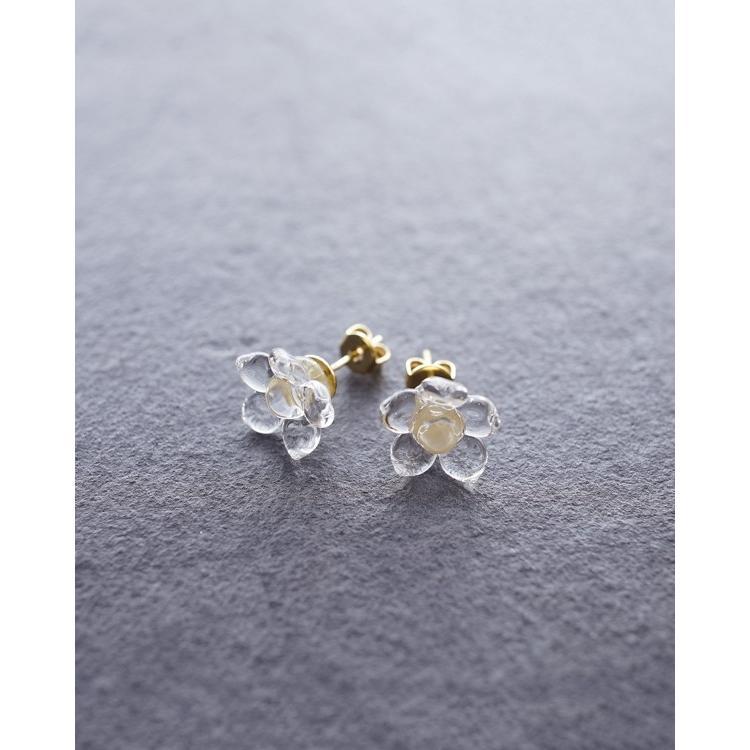 ハリオ ピアス レディース リトルフラワー ガラス アクセサリー ギフト