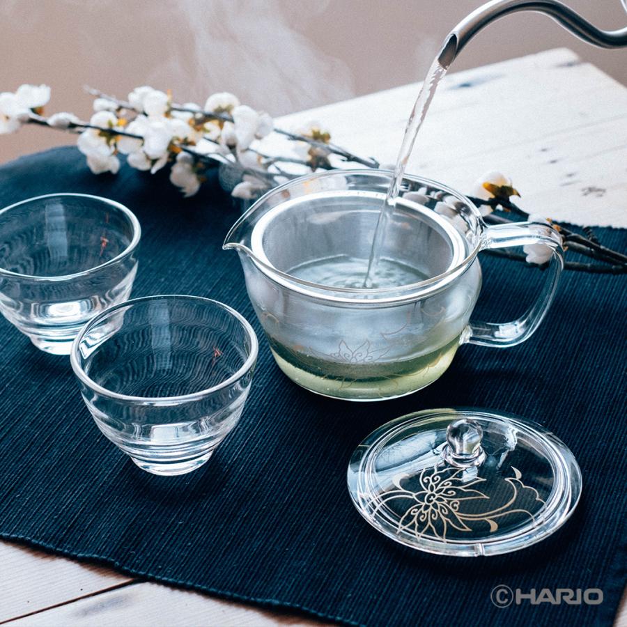 HARIO（ハリオ） HARIO×たち吉 茶茶急須 禅 雲錦 京唐草 耐熱ガラス 和