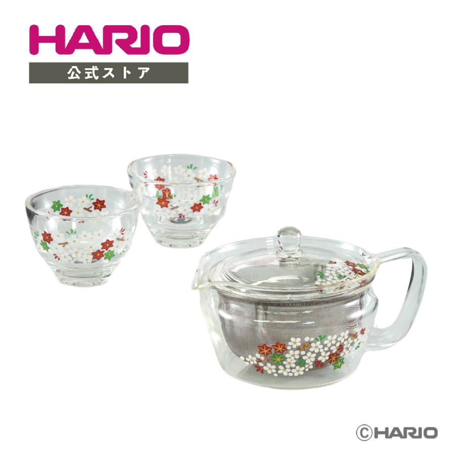 HARIO（ハリオ） HARIO×たち吉 茶茶急須 禅・湯呑セット 雲錦 京唐草