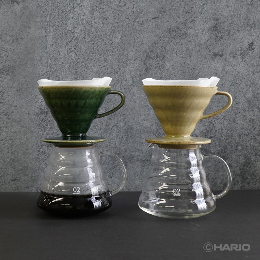 HARIO（ハリオ） HARIO×たち吉 V60透過ドリッパー 02 伝統釉 織部 古
