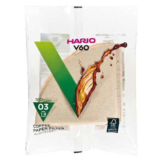 ハリオ HARIO V60ペーパーフィルター03 100枚 VCF-03-100M 円すい形 03