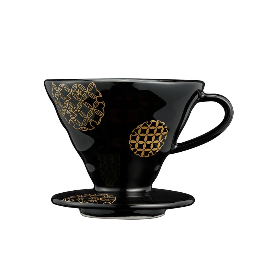 Leica コーヒードリッパー 黒 陶器　ハリオ HARIO（ハリオ） 公式 セラミックドリッパー 02 七宝ブラック AYA