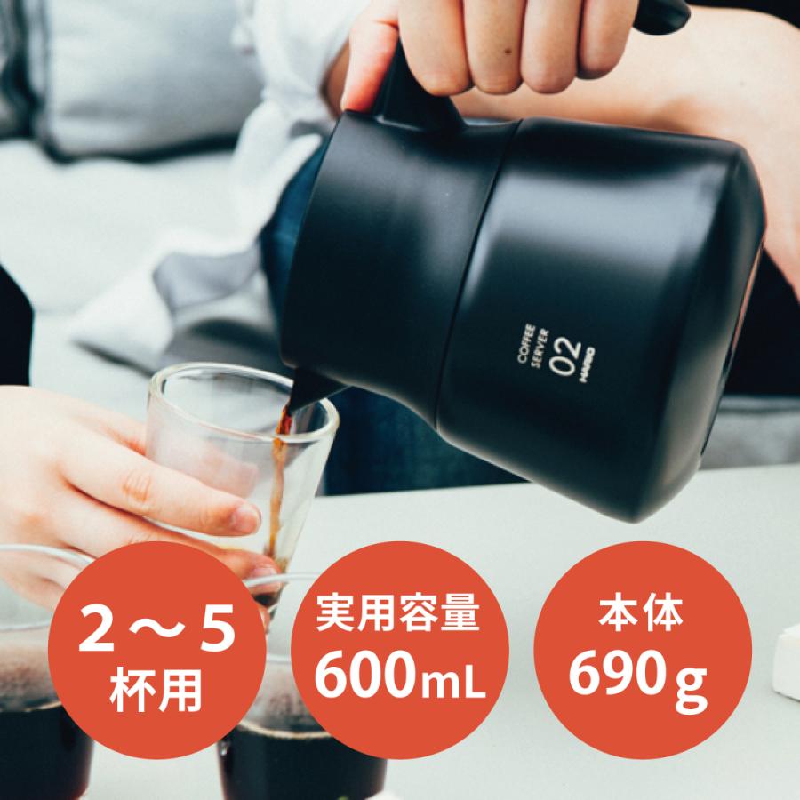 ハリオ コーヒーサーバー おしゃれ V60 保温 ステンレスサーバーPLUS 600 ml 白 ホワイト HARIO 公式｜hariopartscenter｜10