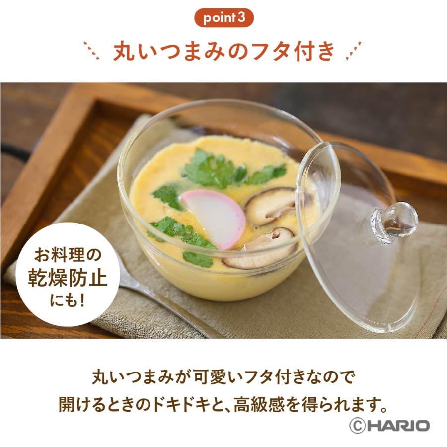HARIO（ハリオ） ガラスのレンジ小鉢2個セット 日本製 耐熱ガラス フタ