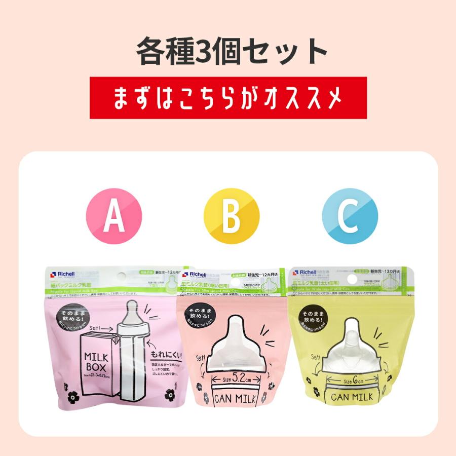リッチェル ミルク乳首 3個セット 授乳 缶ミルク 液体ミルク 紙 リッチェル ミルク乳首 3個セット 授乳 缶ミルク 液体ミルク 紙