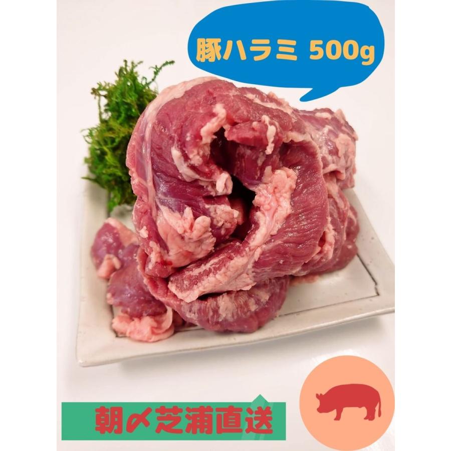 国産 お値打ち価格で 豚ハラミ 500g 東京芝浦直送 卓出 当日朝〆