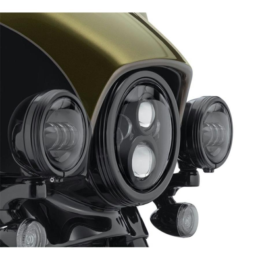 【61400354】ハーレー純正 ヘッドライトトリムリング／ディファイアンス・コレクション4 in. Defiance Auxiliary